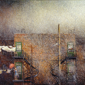 Arrière cour...Huile- 36"x48"-1997